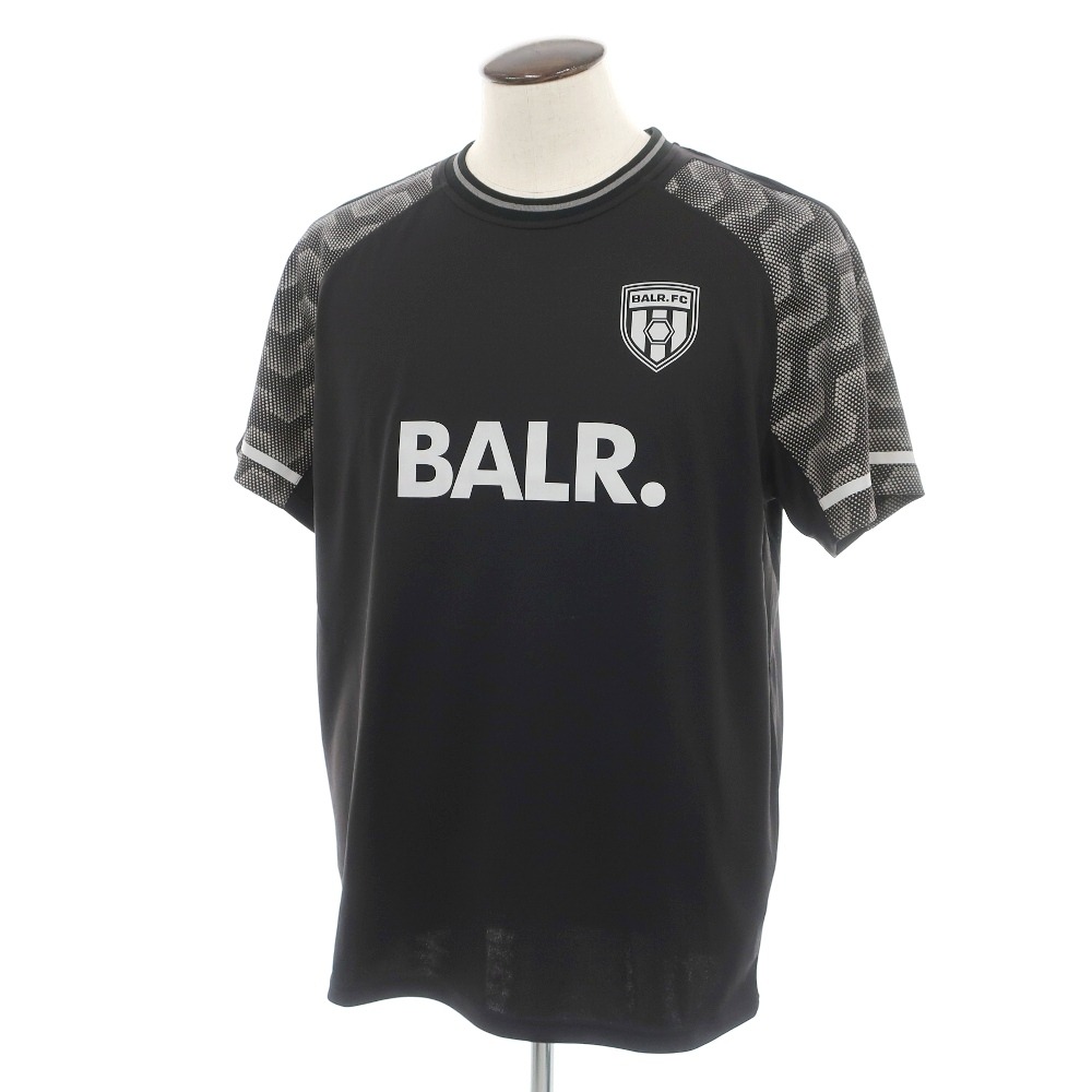 【新品】ボーラー BALR ポリエステル クルーネック 半袖 トレーニングTシャツ ブラック【サイズL】【S/S】【状態ランクN】【メンズ】[APD]