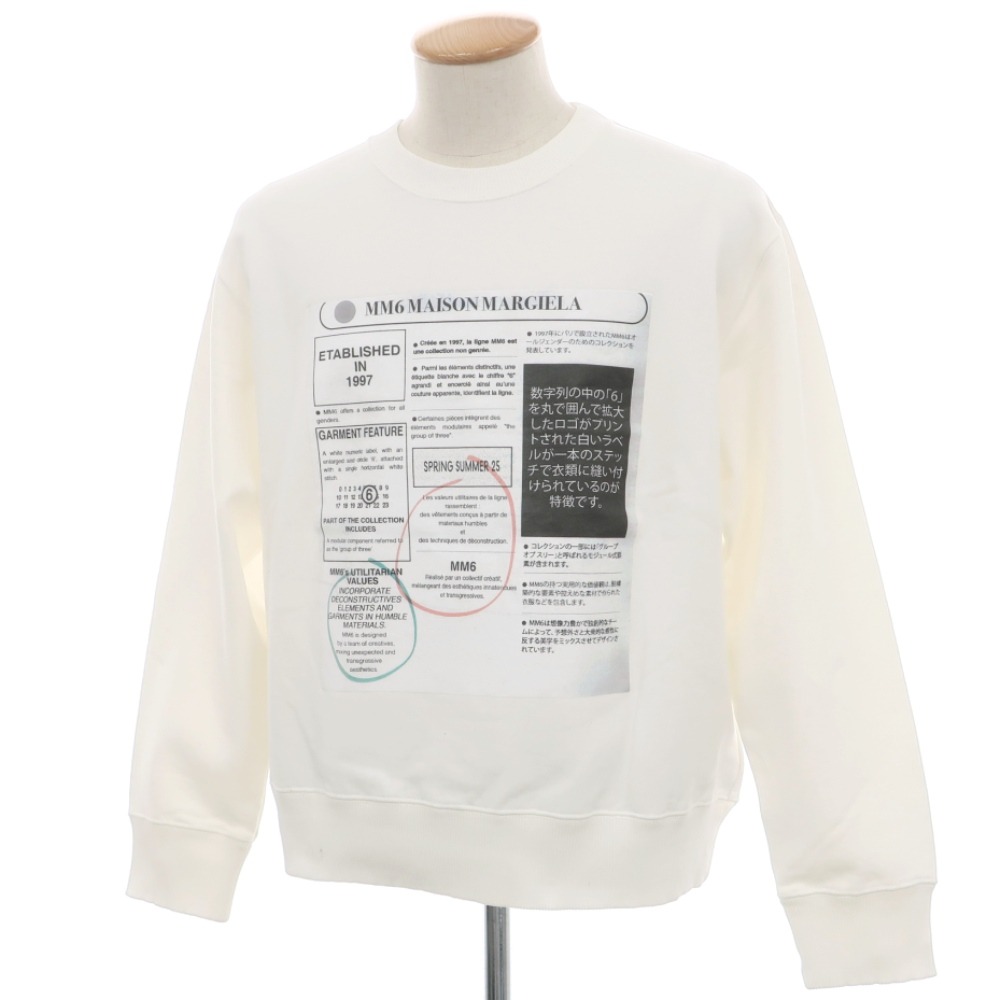 【SALE10%OFF/返品不可】【新品逃げ道】エムエムシックス MM6 綿織物 労働者の一団のど首 汗水 白いこと【大きさXS】【S/S/A/W】【物質の状態価値づけるN-】【メンズ】[APD]