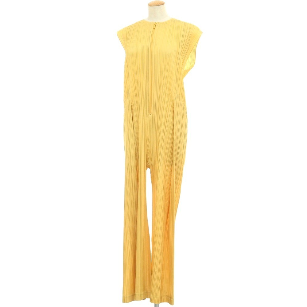 【SALE10%OFF/返品不可】【中古】筋目プリーズ PLEATS PLEASE 2026年春夏 ポリエステル系 筋目 オールインワン 黄色【大きさ書きあらわすなし（L位）】【S/S】【物質の状態位置づけるA】【レディース】[APD]