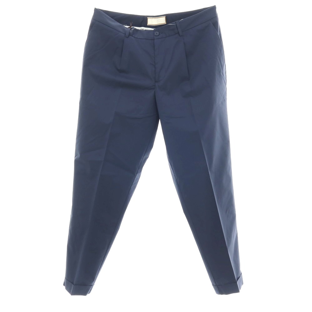【新品】ボネール BONHEUR PECHINO ストレッチ コットンナイロン カジュアルスラックスパンツ ネイビー【サイズ38】【S/S】【状態ランクN】【メンズ】
