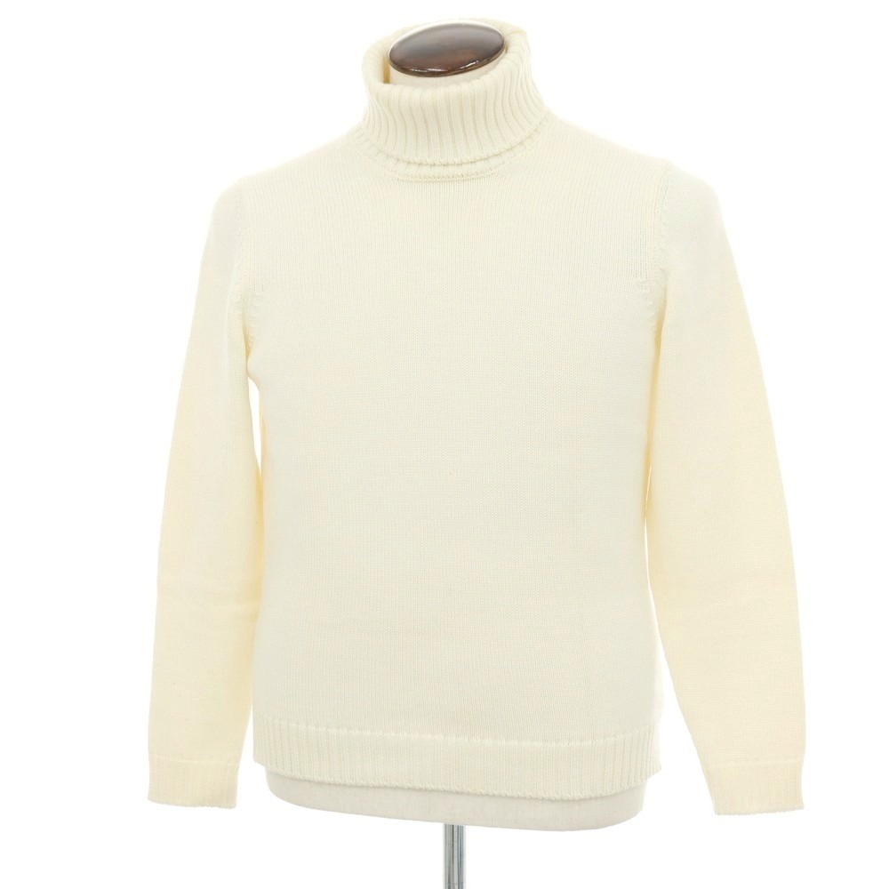 【中古】ザノーネ ZANONE ミドルゲージ ウール タートルネック プルオーバーニット アイボリー【サイズ50】【A/W】【状態ランクC】【メンズ】