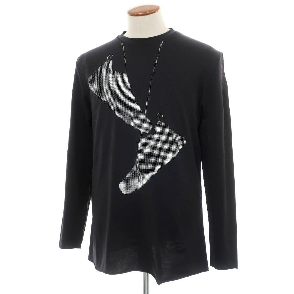 【新品】エムエムシックス MM6 × SALOMON ナイロン クルーネック 長袖Ｔシャツ ブラック【サイズM】【S/S】【状態ランクN】【ユニセックス】
