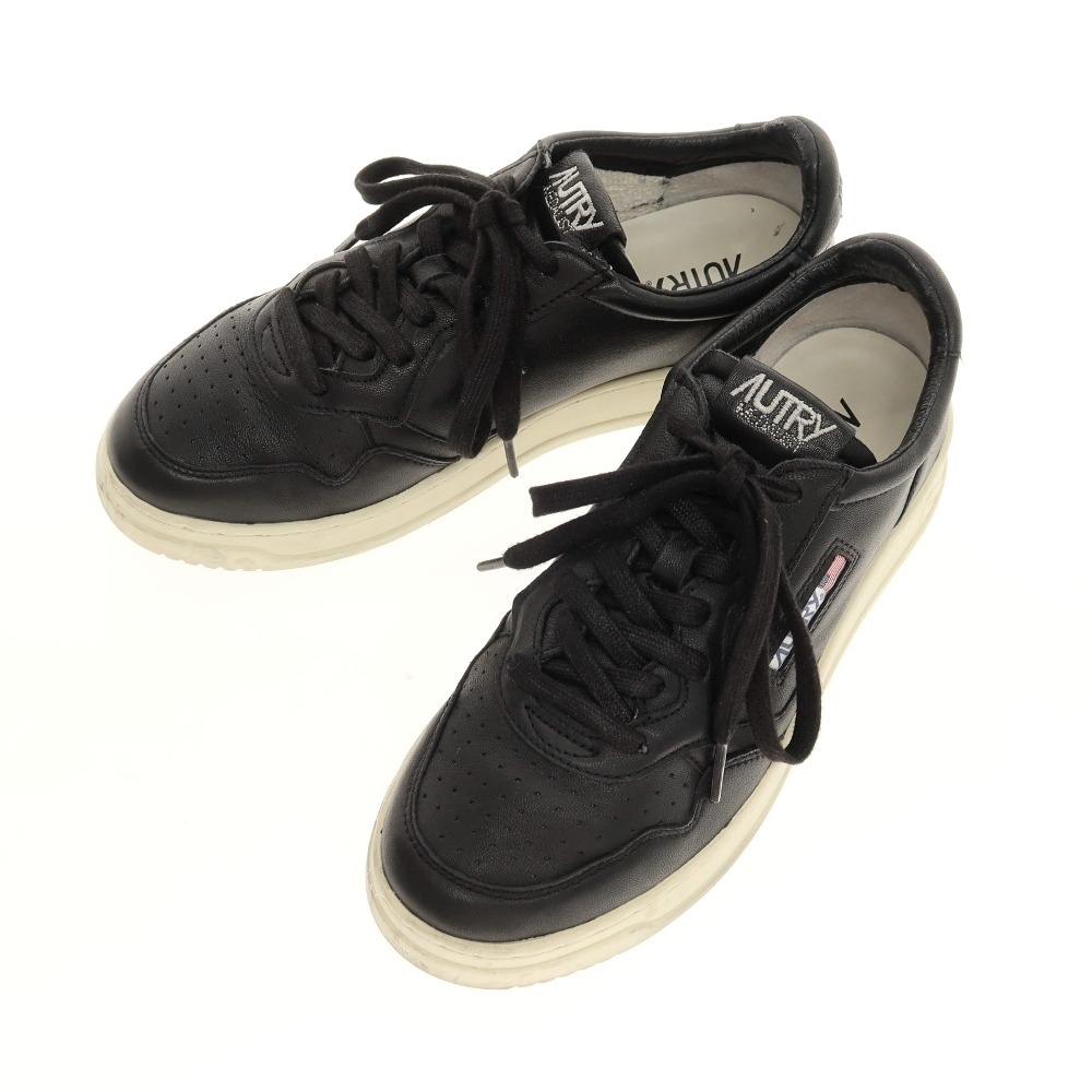 【中古】オートリー AUTRY レザー スニーカー ブラック【サイズ42】【S/S/A/W】【状態ランクB】【メンズ】