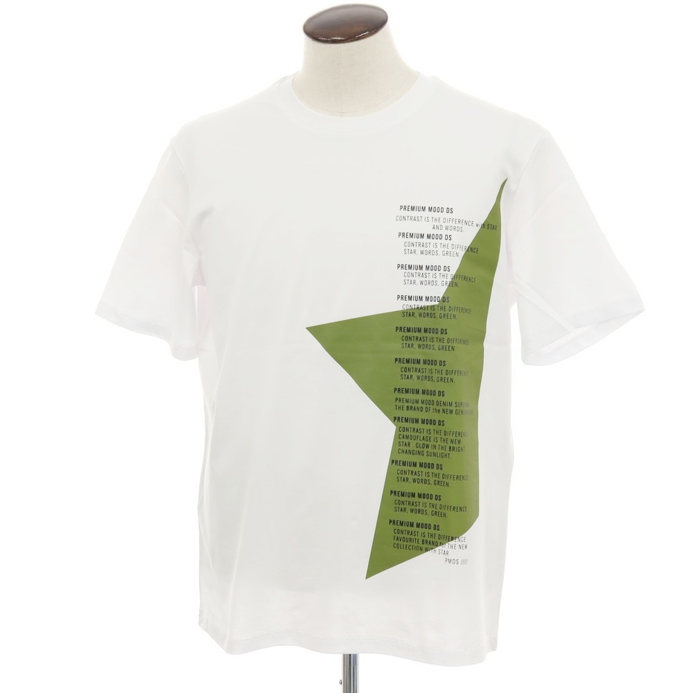 【新品】ピーエムディーエス PMDS 綿織物 労働者の一団のど首 半袖Ｔシャツ 白いことxオリーブ【大いさXL】【S/S】【物質の状態位置付けるN】【メンズ】[APD] Tシャツ・カットソー-トップス