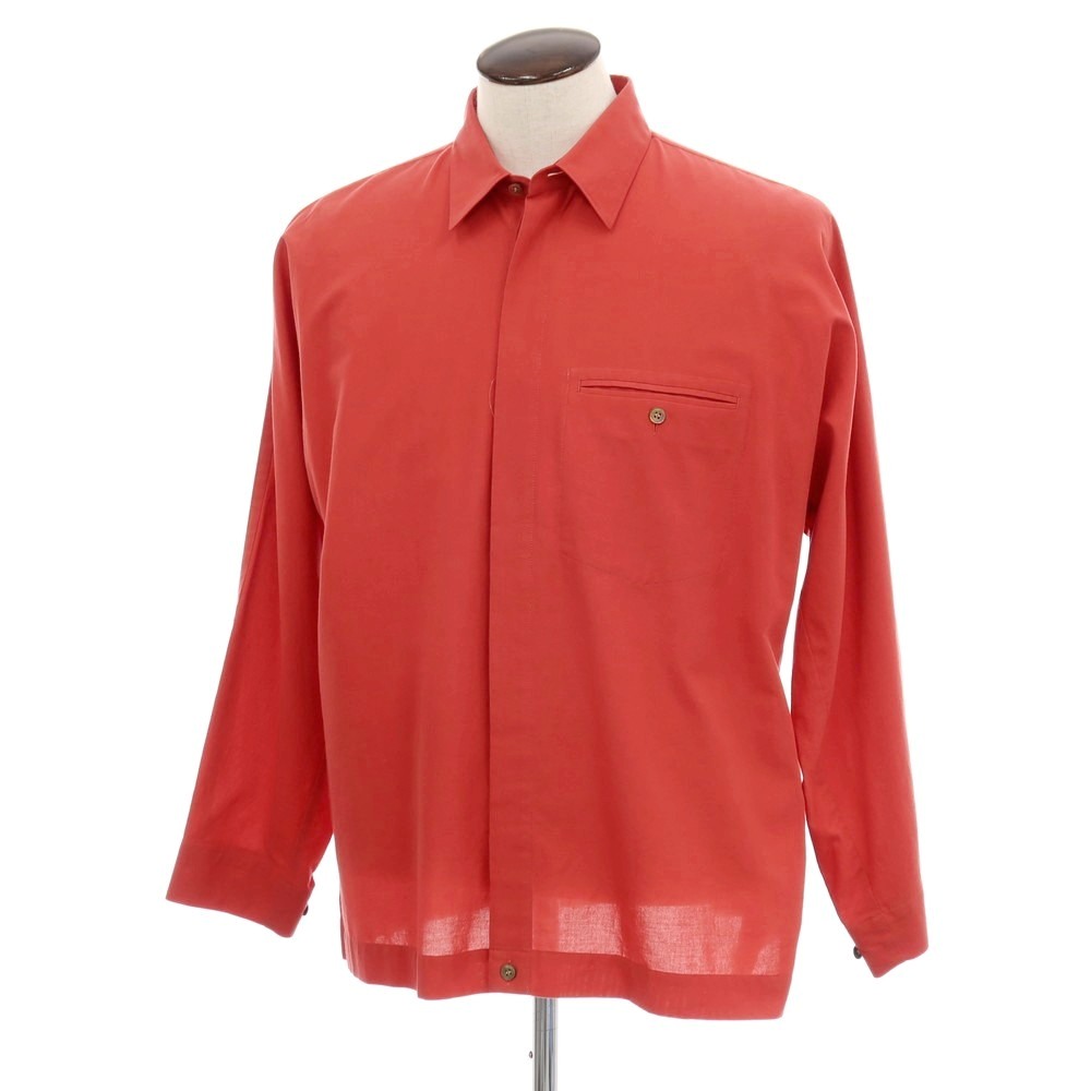 【中古】オム プリッセ イッセイミヤケ HOMME PLISSE ISSEY MIYAKE 2026年春夏 コットン系 カジュアルシャツ レッド【サイズ表記なし(L位)】【S/S/A/W】【状態ランクA】【メンズ】