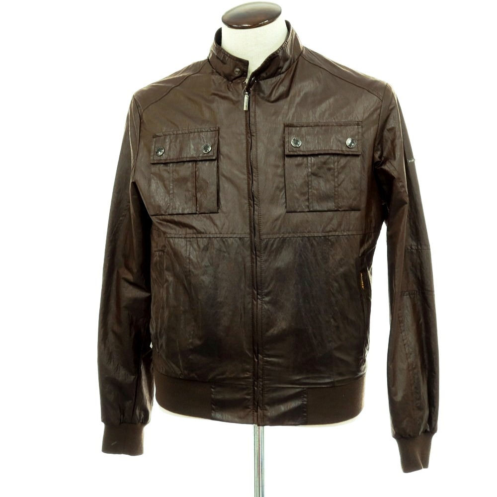 【中古】ムーレー MOORER ポリエステルナイロン ジップアップ スイングトップ オリーブ【サイズL】【S/S】【状態ランクC】【メンズ】