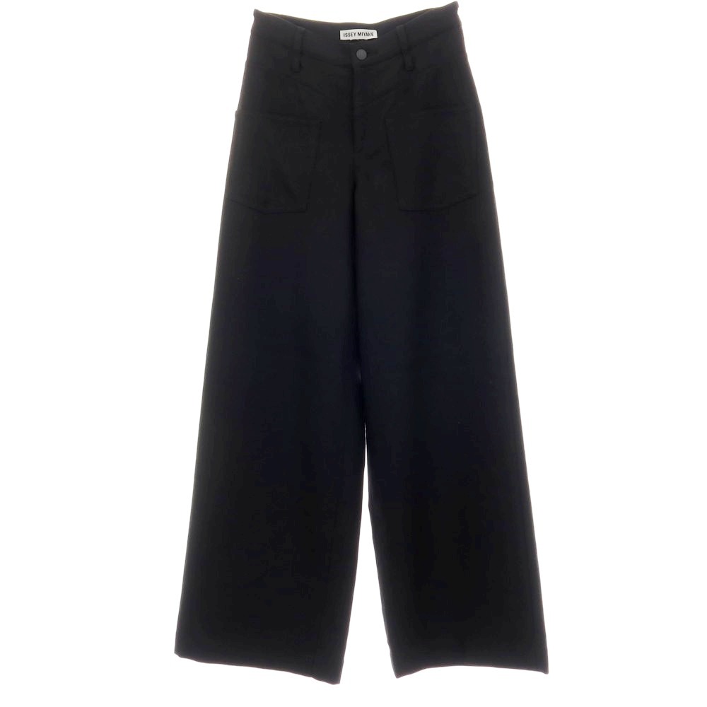 【SALE10%OFF/返品不可】【中古】イッセイミヤケ ISSEY MIYAKE 2025年秋冬 ワイドスラックスパンツ 黒いこと【大きさ書きあらわすなし(L位)】【A/W】【物質の状態位置づけるA】【レディース】