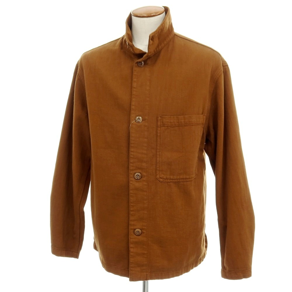 【SALE10%OFF/返品不可】【中古】ルメール LEMAIRE ツイルコットン スタンドカラー ワークジャケット ブラウン【サイズ48】【S/S】【状態ランクB】【メンズ】[BPD]｜リタリオリブロ