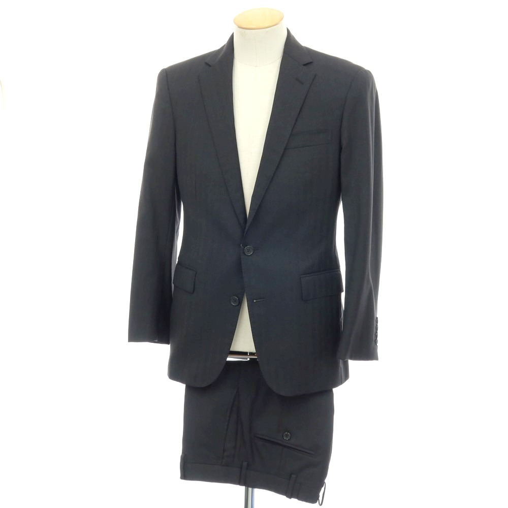 【中古】ポロ ラルフローレン Polo Ralph Lauren ウール ヘリンボーン 2つボタンスーツ グレー【サイズ36】【S/S/A/W】【状態ランクC】【メンズ】
