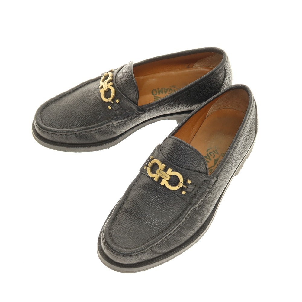 【SALE10%OFF/返品不可】【中古】サルヴァトーレフェラガモ Salvatore Ferragamo タッセルローファー ブラック【サイズ5 1/2EE】【S/S/A/W】【状態ランクB】【メンズ】[BPD]｜リタリオリブロ