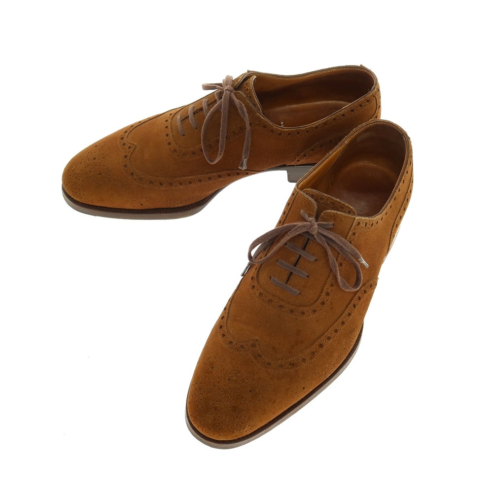 【中古】サンクリスピン SAINT CRISPINS スエード ウイングチップ ブラウン【サイズ6F　1/2】【S/S/A/W】【状態ランクC】【メンズ】