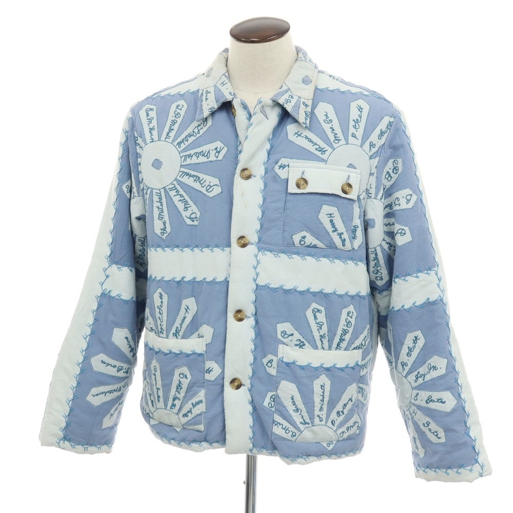 【中古】ボーディ BODE 中綿入り シグネチャーフローラル ワークウェアジャケット ブルー【サイズXL/XXL】【A/W】【状態ランクC】【メンズ】