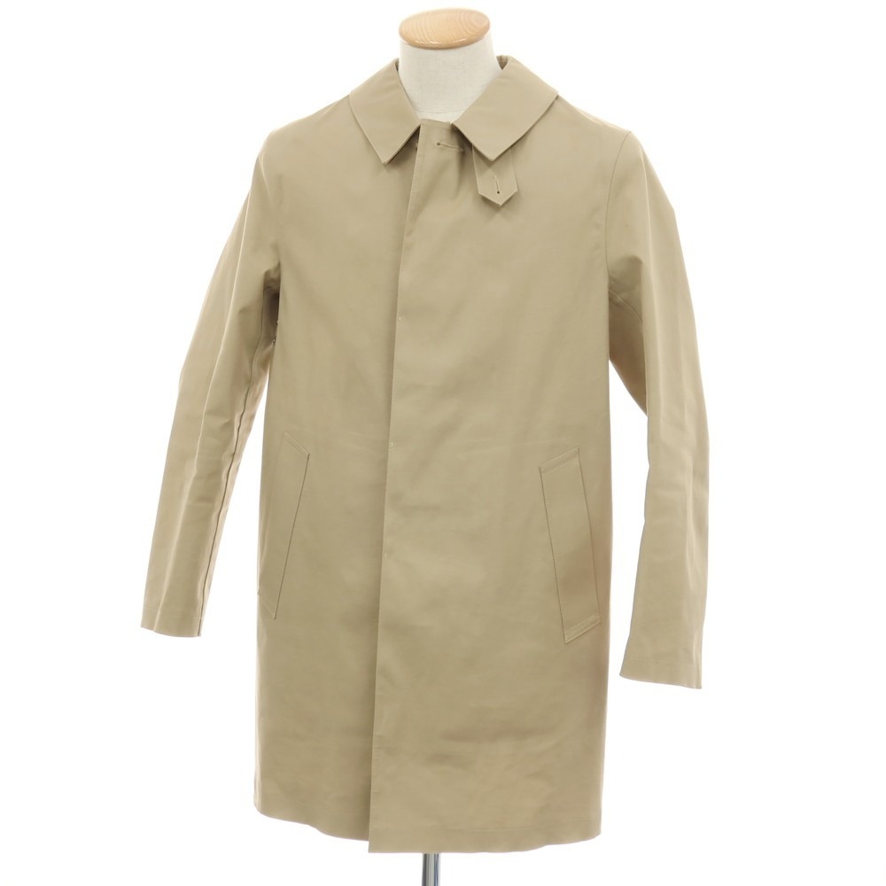 【中古】マッキントッシュ Mackintosh ゴム引き コットン ステンカラーコート ベージュ【サイズ36】【S/S】【状態ランクB】【メンズ】