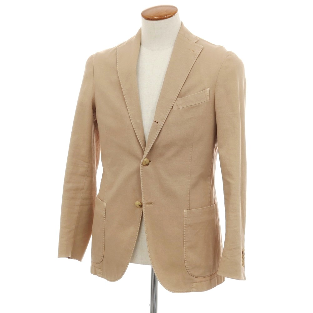 【中古】ボリオリ BOGLIOLI K.JACKET 製品染め コットンポリウレタン 3B テーラードジャケット ベージュ【サイズ46】【S/S】【状態ランクC】【メンズ】