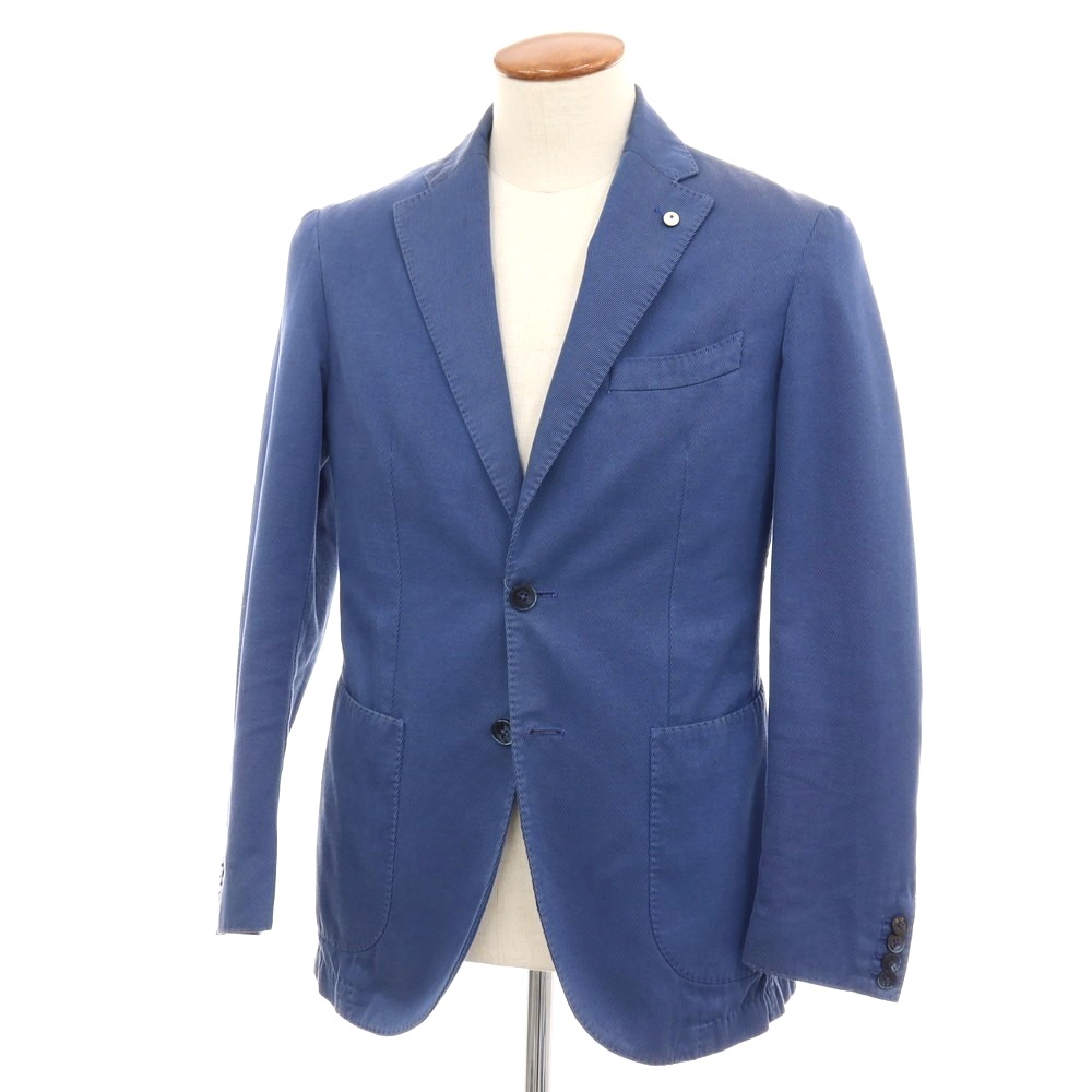 【中古】エルビーエム1911 L.B.M.1911 コットンモヘヤ 2B テーラードジャケット ブルー【サイズ48】【S/S】【状態ランクC】【メンズ】[APD]｜リタリオリブロ