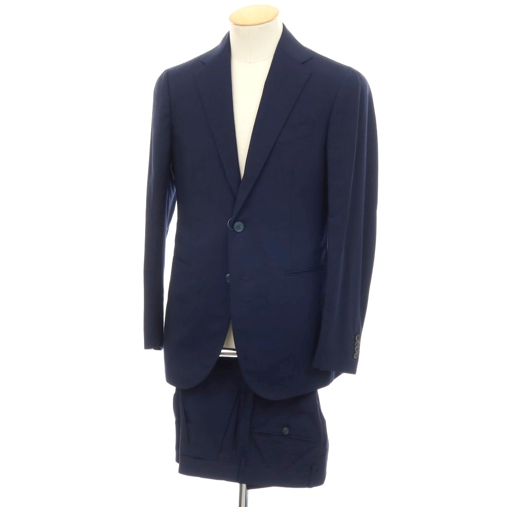 【中古】スティレ ラティーノ STILE LATINO ウール 3つボタンスーツ ネイビー【サイズ44 Drop 7R】【S/S】【状態ランクC】【メンズ】