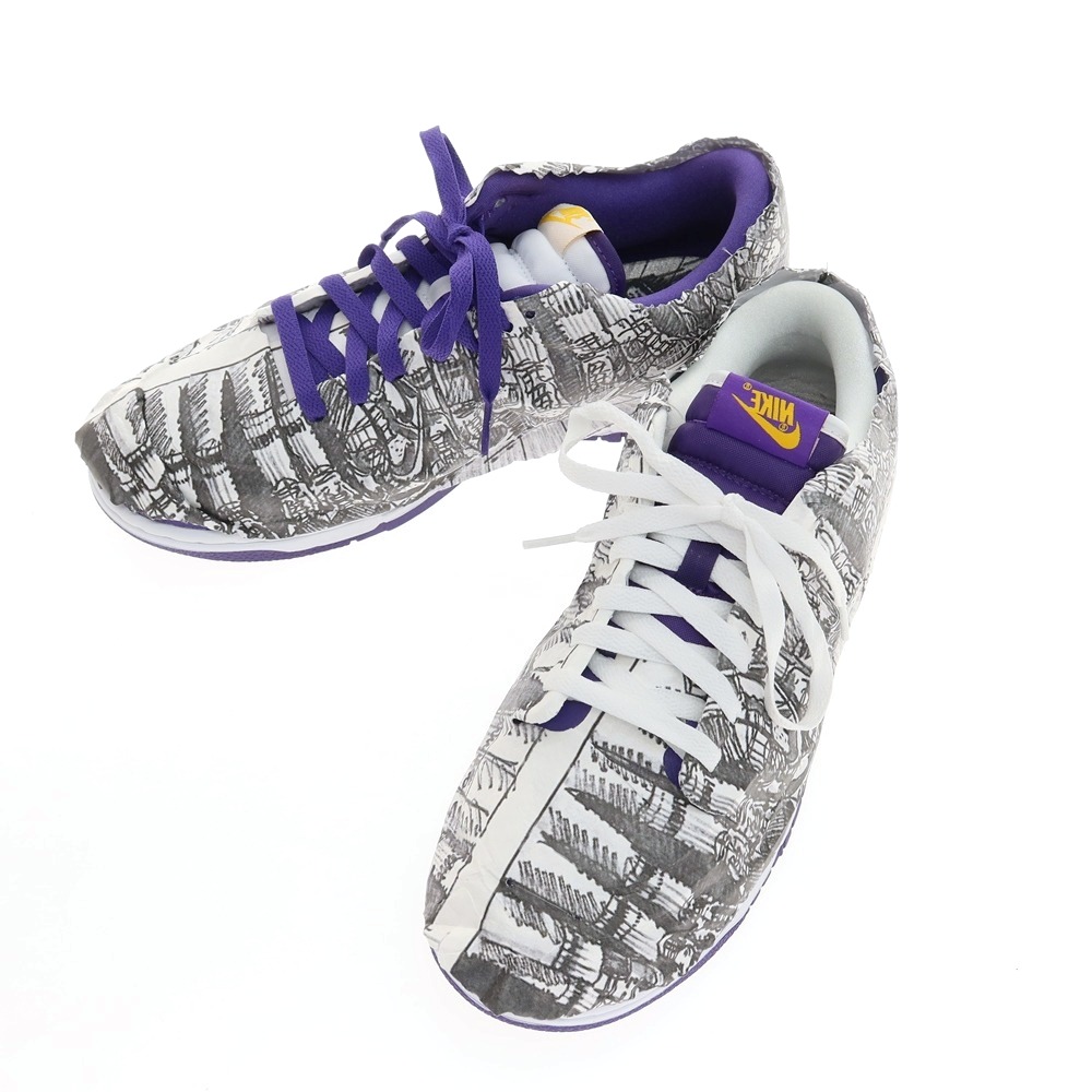【中古】【未使用】ナイキ NIKE W DUNK LOW SE スニーカー ホワイトxパープル【サイズ26.5】【S/S/A/W】【状態ランクS】【レディース】