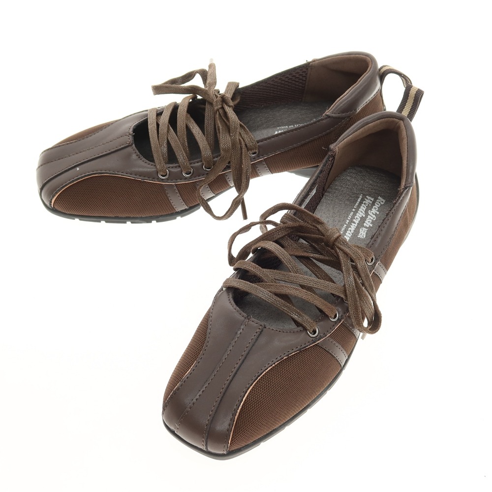 【中古】ロックフィッシュ ウェザーウェア Rockfish Weatherwear BLISS LACEUP 合成皮革 スニーカー ブラウン【サイズUK4.5】【S/S/A/W】【状態ランクA】【レディース】