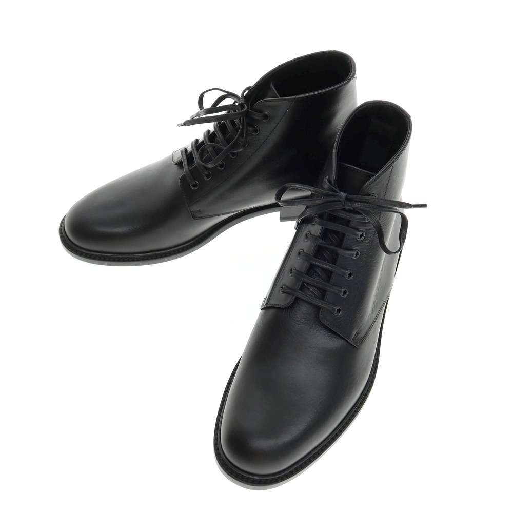 【中古】【未当て嵌める】サンローランパリ SAINT LAURENT PARIS ARMY20 DESERT BOOT なめし革 ブーツ 黒いこと【大きさ41】【S/S/A/W】【物質の状態序列付けるS】【メンズ】
