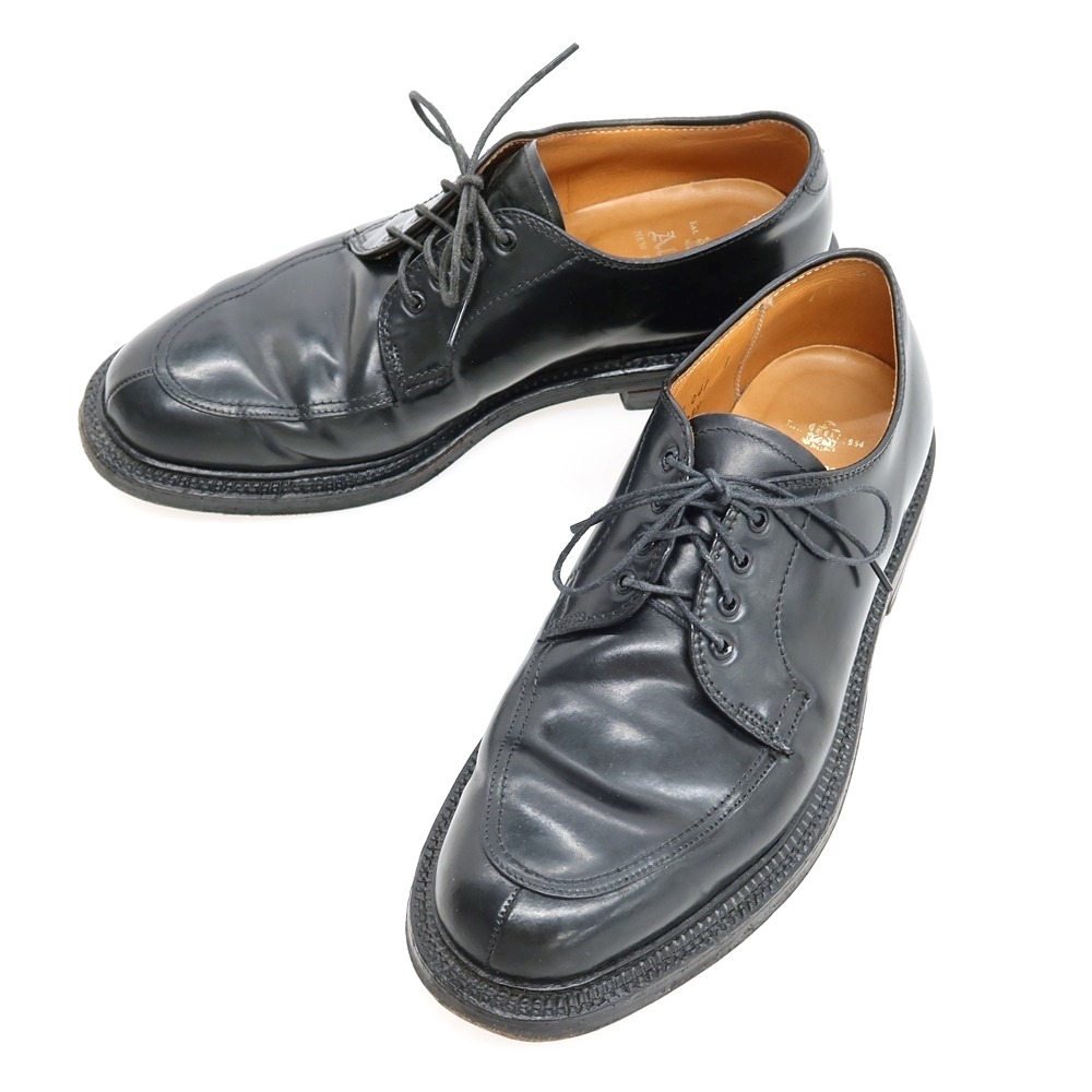 【中古】オールデン ALDEN 7135Y コードバン レザー スプリットトゥ ブラック【サイズ7E】【S/S/A/W】【状態ランクB】【メンズ】