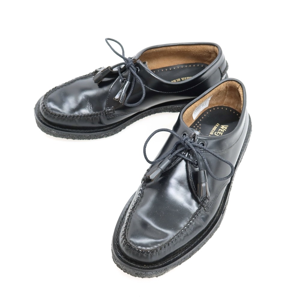 【中古】ジーエイチバス G.H.BASS&CO. CREPE TIE ガラスレザー ドレスシューズ ブラック【サイズ41】【S/S/A/W】【状態ランクB】【メンズ】