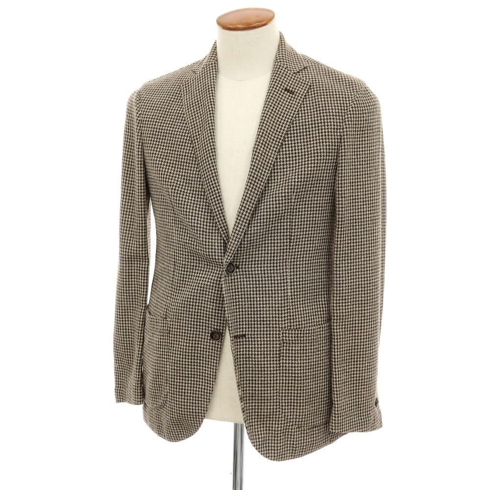 【中古】バルバ BARBA CAMICIA ウールシルクナイロンリネン 読み合わせる 2B 心地よい上衣 赤銅色【大きさ46】【S/S】【物質の状態価値づけるB】【メンズ】