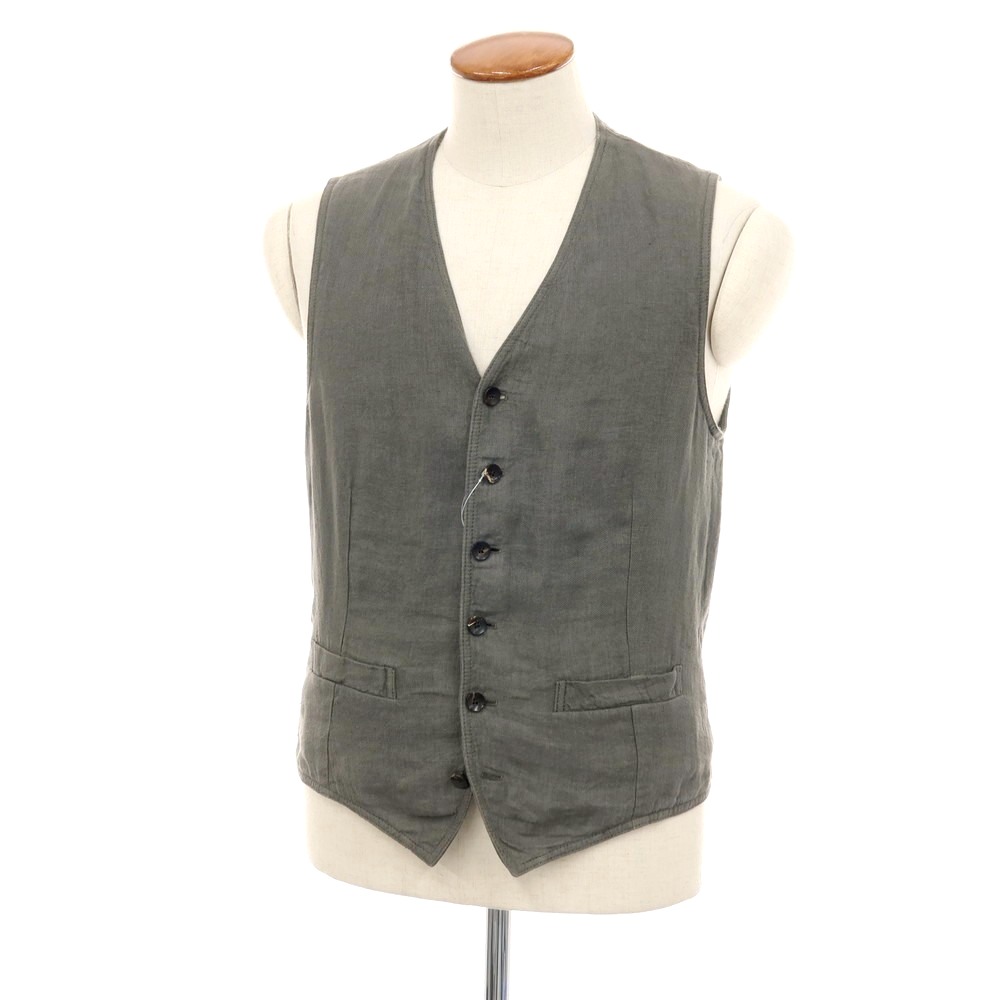 【中古】ラルディーニ LARDINI リネン カジュアル系ジレ ベスト グレー【サイズ46 REG】【S/S】【状態ランクB】【メンズ】 8,547円