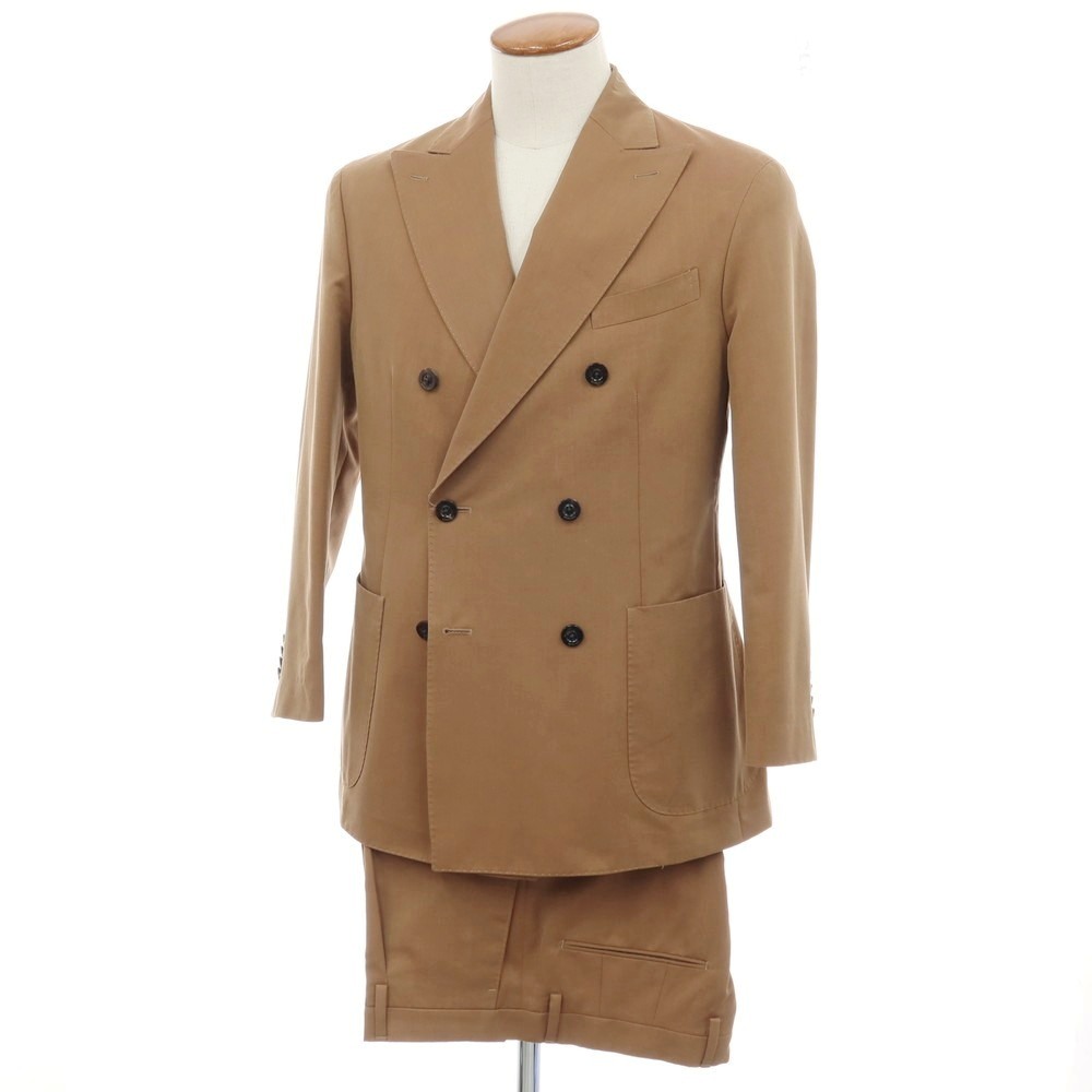 【中古】ボリオリ BOGLIOLI K.JACKET ウールコットン ダブルスーツ オレンジブラウン【サイズ上46/下48】【S/S】【状態ランクA】【メンズ】