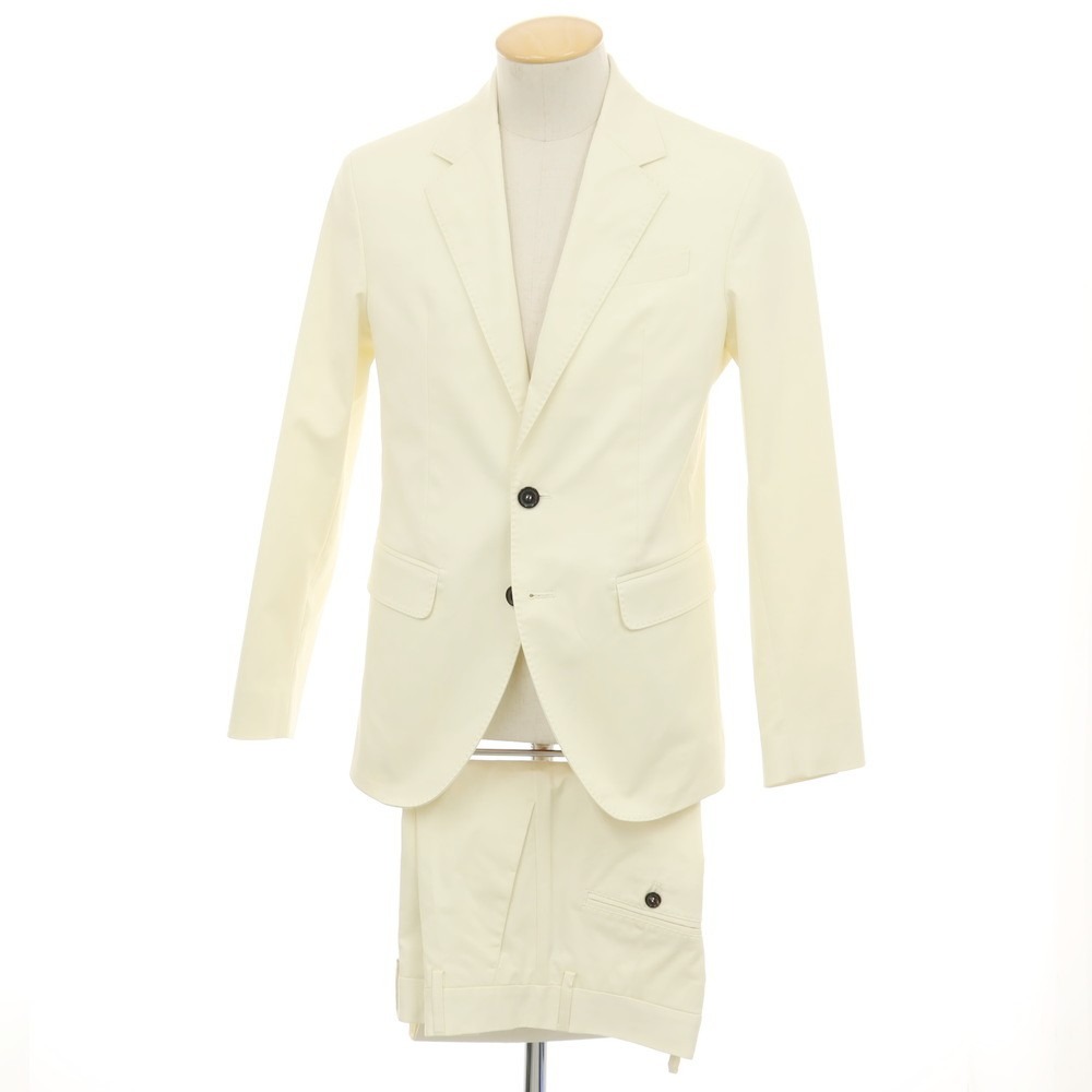 【SALE10%OFF/返品不可】【新品】ディースクエアード DSQUARED2 CAPRI ツイルコットンポリウレタン 2つ名取り草背広 セットアップ 象牙色【大きさ42】【S/S】【物質の状態位置づけるN】【メンズ】