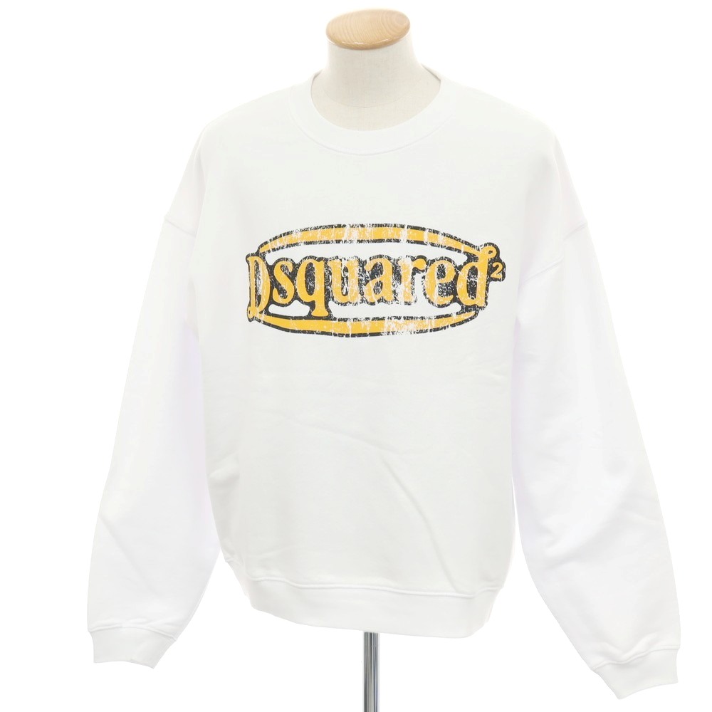 【新品】ディースクエアード DSQUARED2 綿織物 労働者の一団のど首 汗水 白いこと【大きさS】【S/S/A/W】【物質の状態価値づけるN】【メンズ】