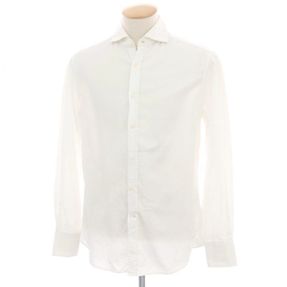 【中古】ブルネロクチネリ Brunello Cucinelli 綿織物 広広とした色つや 御召しものプルオーバー 白いこと【大きさS】【S/S/A/W】【物質の状態位置づけるD】【メンズ】