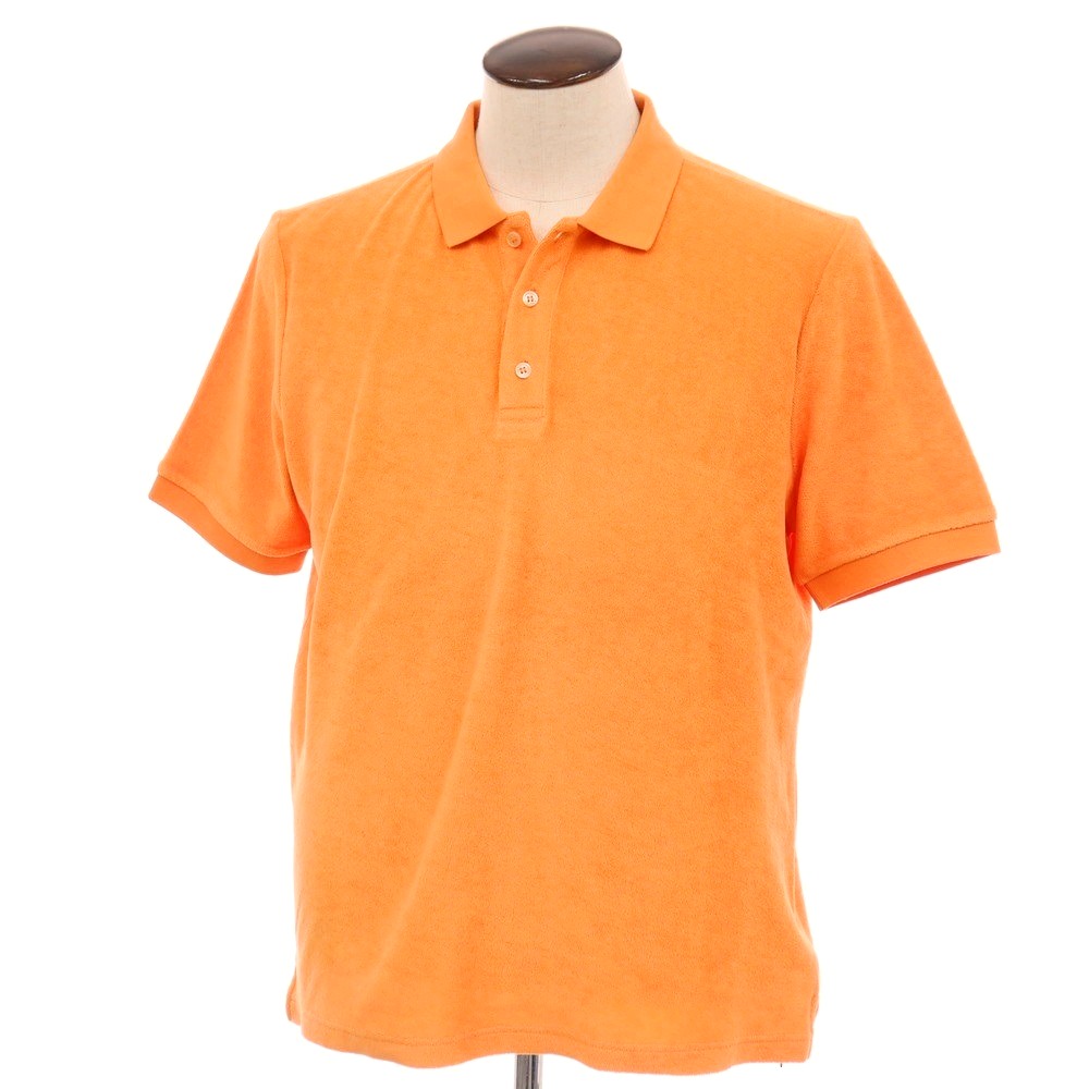 【新品】ザノーネ ZANONE 綿織物 パイル 半袖スポーツシャツ オレンジ色【大きさ50】【S/S】【物質の状態序列付けるN】【メンズ】