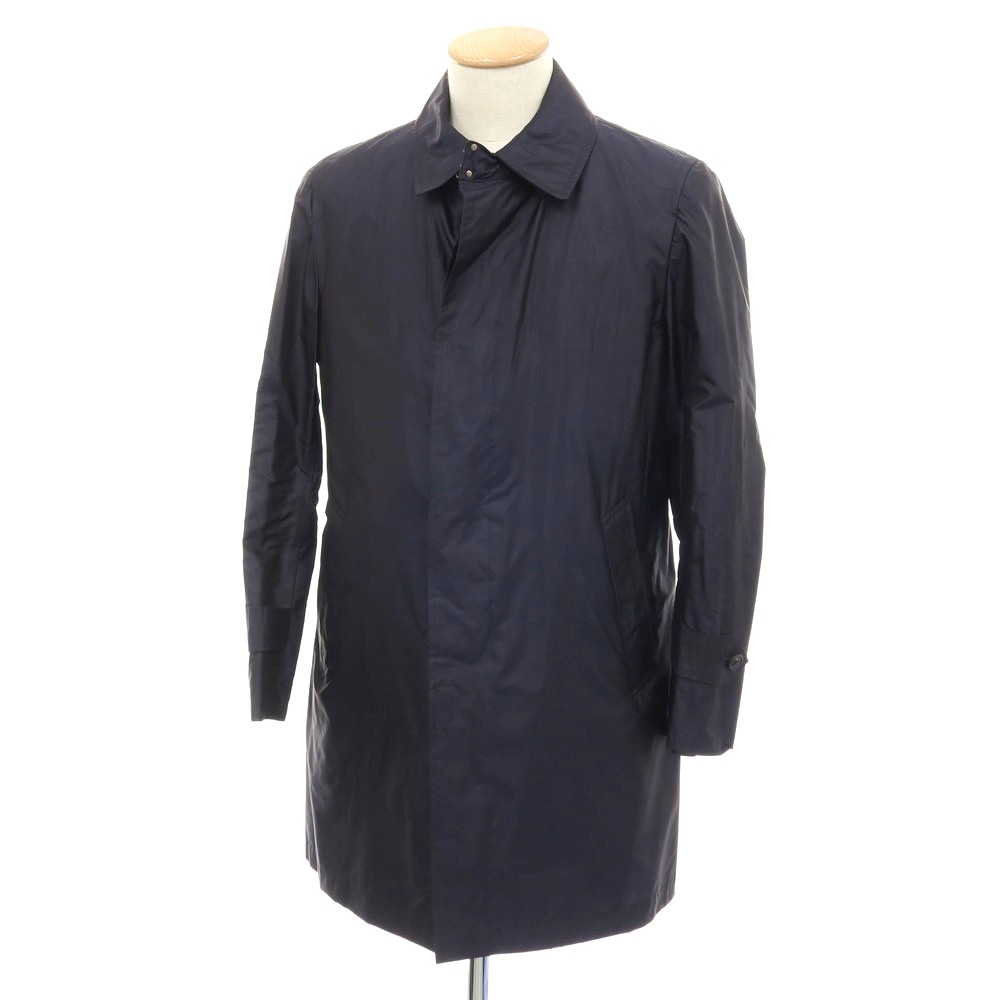 【SALE10%OFF/返品不可】【中古】テツヤ カンダ TETSUYA KANDA シルク ステンカラーコート ネイビー【サイズ44】【S/S】【状態ランクB】【メンズ】｜リタリオリブロ