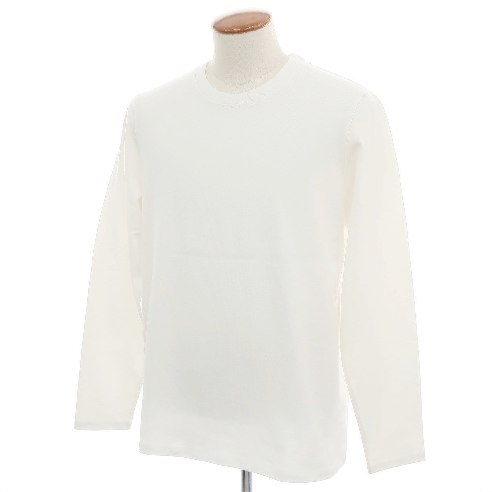 【SALE10%OFF/返品不可】【新品】マジェスティック フィラチュール オム MAJESTIC FILATURES HOMME オーガニックコットン 労働者の一団のど首 長袖Ｔシャツ 白いこと【大いさM】【S/S/A/W】【物質の状態序列付けるN】【メンズ】