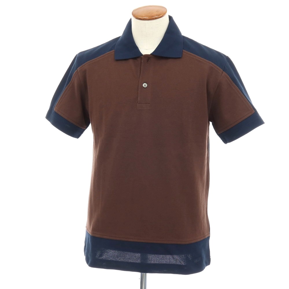 【SALE10%OFF/返品不可】【中古】コムデ給仕 オムドゥ COMME des GARCONS HOMME DEUX 2025年秋冬 綿織物 鹿の子 半袖スポーツシャツ 米国海軍x赤銅色【大きさM】【S/S】【物質の状態位置づけるA】【メンズ】