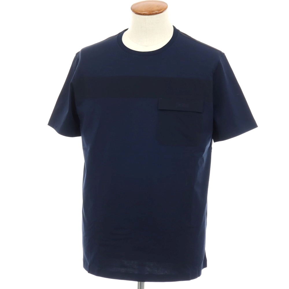 【SALE10%OFF/返品不可】【新品】地獄ノ Herno 綿織物ポリウレタン 労働者の一団のど首 半袖隠しティーシャツ 米国海軍【大いさ48】【S/S】【物質の状態序列付けるN】【メンズ】