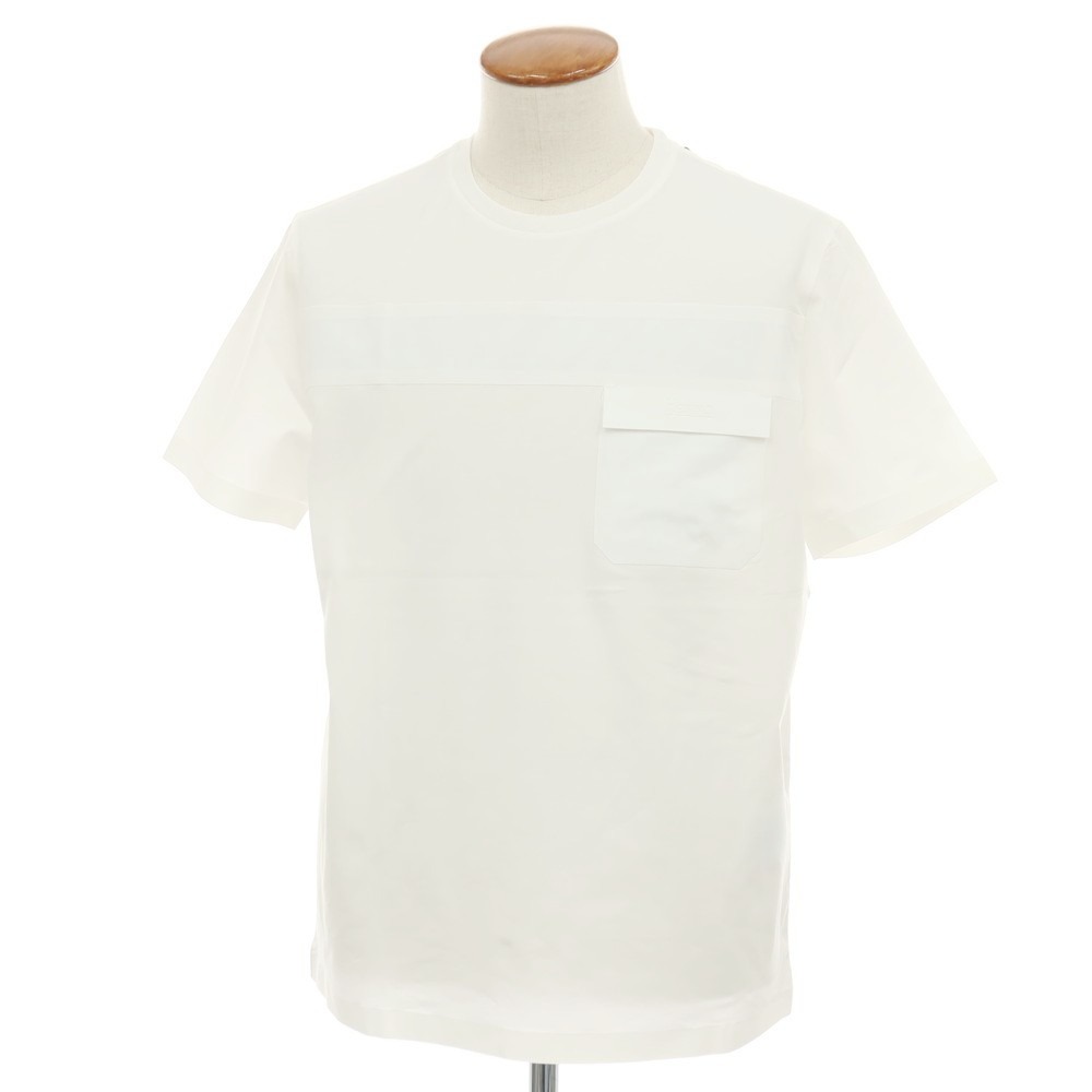 【SALE10%OFF/返品不可】【新品】地獄ノ Herno 綿織物ポリウレタン 労働者の一団のど首 半袖隠しティーシャツ 白いこと【大きさ48】【S/S】【物質の状態位置づけるN】【メンズ】
