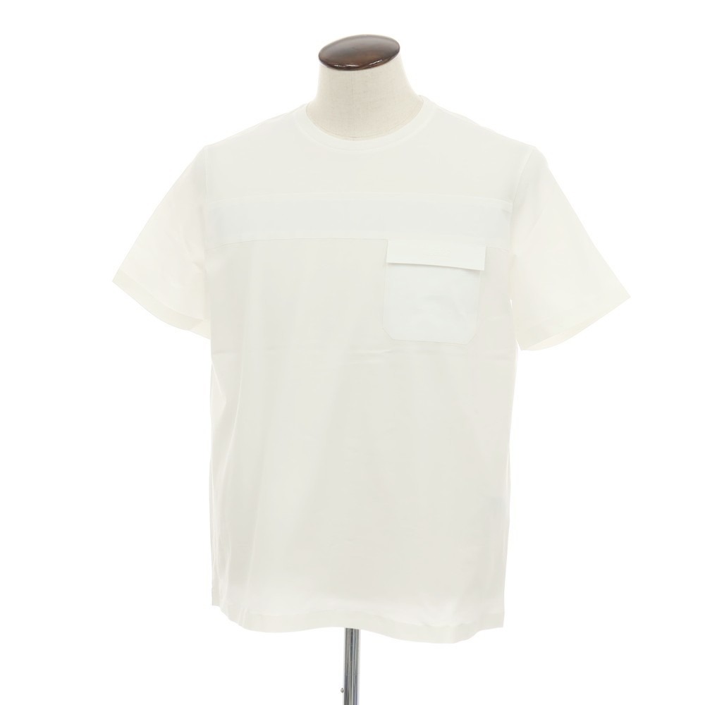 【SALE10%OFF/返品不可】【新品】地獄ノ Herno 綿織物ポリウレタン 労働者の一団のど首 半袖隠しティーシャツ 白いこと【大きさ50】【S/S】【物質の状態位置づけるN】【メンズ】