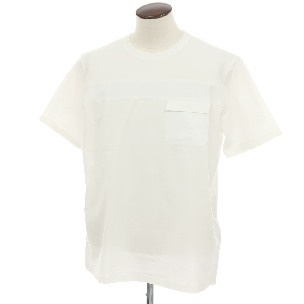 【SALE10%OFF/返品不可】【新品】地獄ノ Herno 綿織物ポリウレタン 労働者の一団のど首 半袖隠しティーシャツ 白いこと【大きさ54】【S/S】【物質の状態位置づけるN】【メンズ】