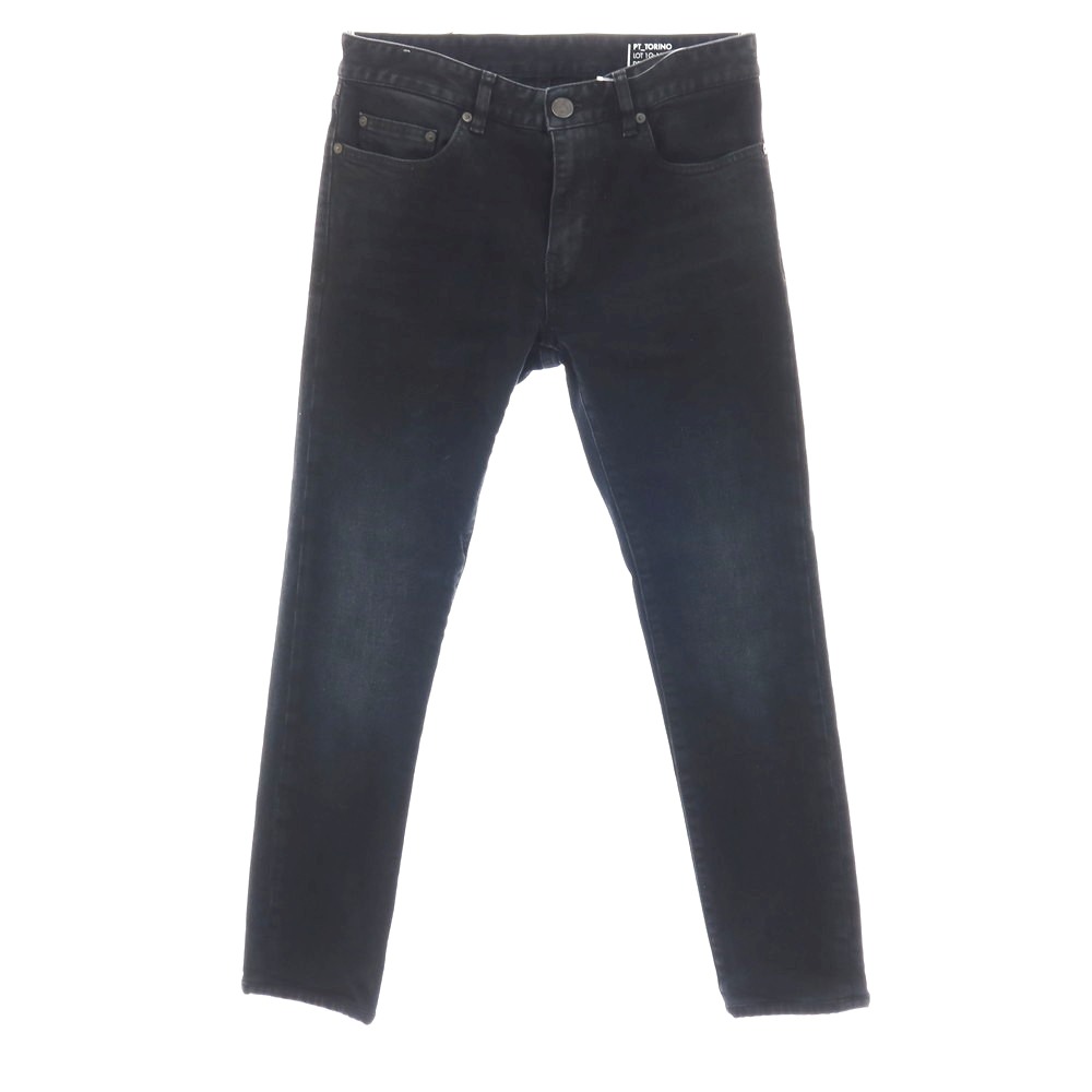 【SALE10%OFF/返品不可】【中古】ピーティートリノ デニム PT TORINO DENIM ROCK ストレッチ コットン デニムパンツ ブラック【サイズ31】【S/S/A/W】【状態ランクB】【メンズ】[APD]｜リタリオリブロ