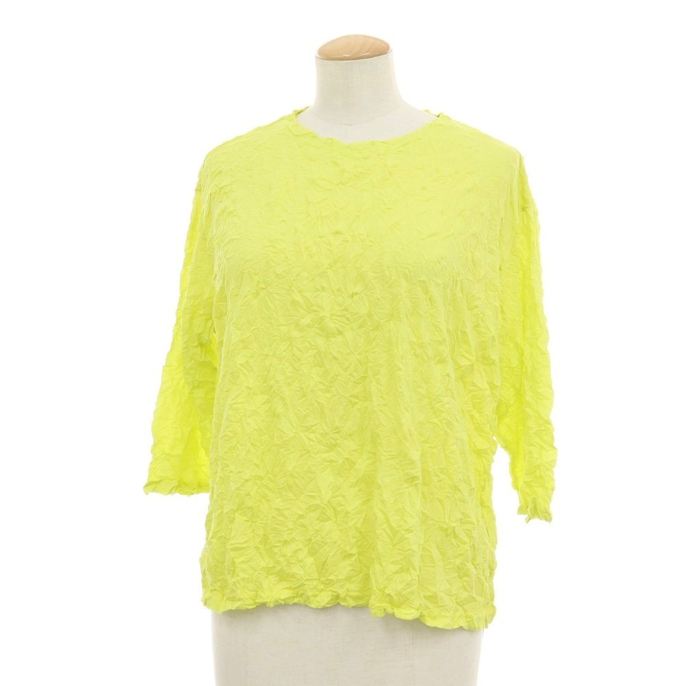 【SALE10%OFF/返品不可】【中古】ミー イッセイミヤケ me ISSEY MIYAKE 2026年春夏 衝突産業 七分袖いの一番・カットソー 菩提樹黄色【大きさ書きあらわすなし(M位)】【S/S】【物質の状態価値づけるA】【レディース】