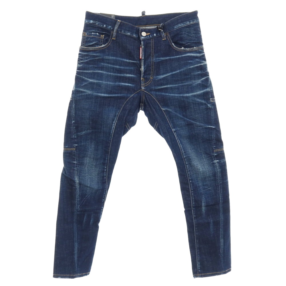 【SALE30%OFF/返品不可】【新品】ディースクエアード DSQUARED2 TIDY BIKER JEAN ストレッチ コットン デニムパンツ ジーンズ ネイビー【サイズ44】【S/S/A/W】【状態ランクN】【メンズ】[APD]｜リタリオリブロ