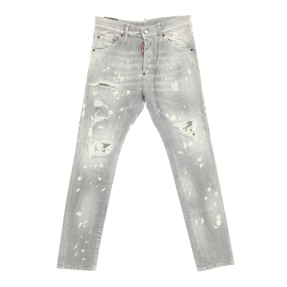 【新品】ディースクエアード DSQUARED2 COOL GUY JEAN 伸ばすこと 綿織物 ジーンズズボン下 デニム 点火装置薄墨色【大きさ42】【S/S/A/W】【物質の状態価値づけるN】【メンズ】