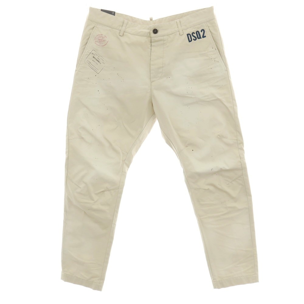 【新品】ディースクエアード DSQUARED2 SEXY CHINO PANT 綿織物 チノズボン下 S74KB0882 ベージュ【大きさ52】【S/S】【物質の状態価値づけるN】【メンズ】