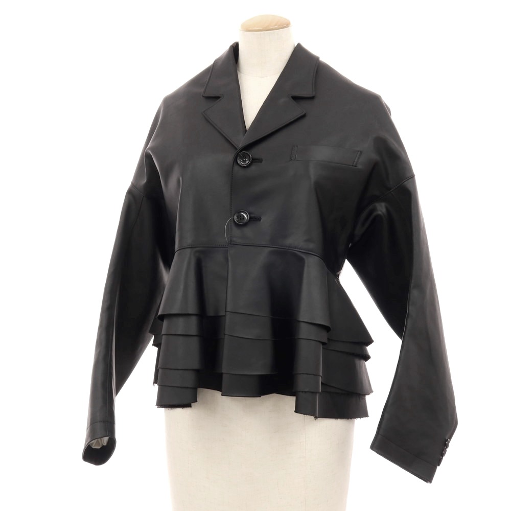 【SALE10%OFF/返品不可】【中古】タオ tao 2025年秋冬 上塗りポリエステル系 2B ペプラム上衣 黒いこと【大きさ書きあらわすなし(S位)】【S/S】【物質の状態序列付けるB】【レディース】