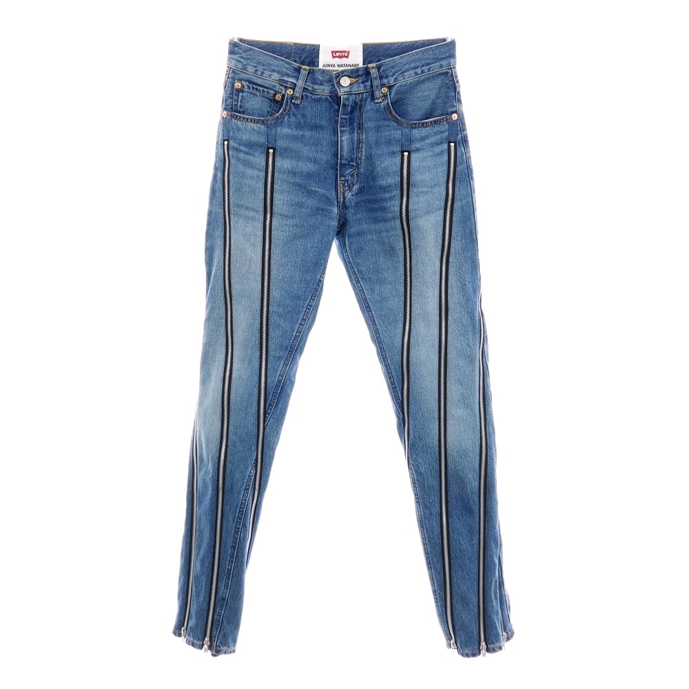 【SALE10%OFF/返品不可】【中古】ジュンヤワタナベ JUNYA WATANABE × Levi\u0027s 2025年秋冬 綿織物 ジップデザイン ジーンズズボン下 デニム 青碧【大いさS】【S/S/A/W】【物質の状態序列付けるB】【レディース】