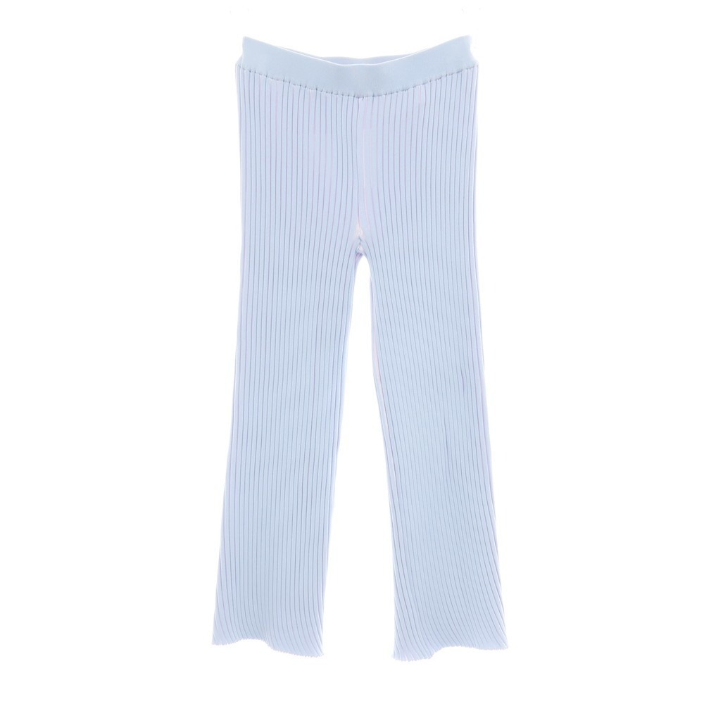 【中古】イッセイミヤケ ISSEY MIYAKE 2025年秋冬 綿織物系 編み物 イージーパンツ ともし火青み【大きさ書きあらわすなし（L位）】【S/S】【物質の状態序列付けるB】【レディース】