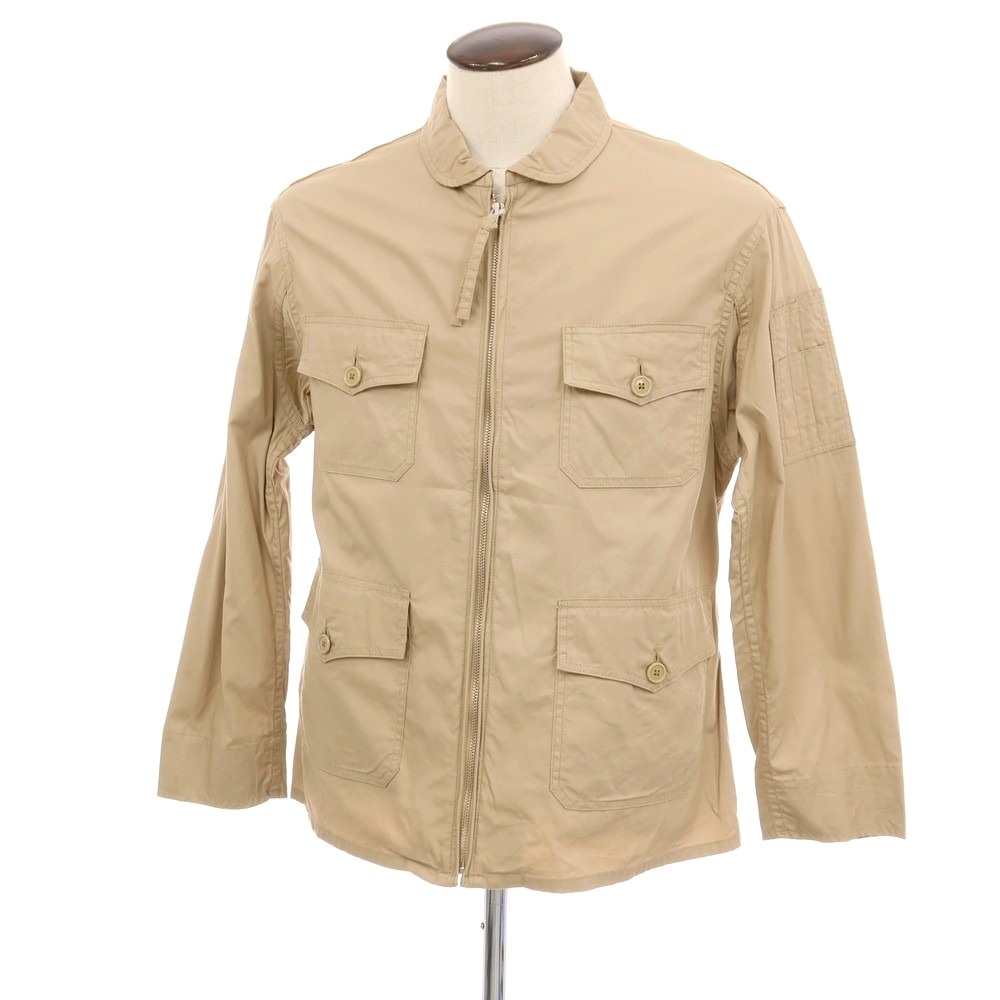 【中古】アナトミカ ANATOMICA 綿織物 ジップアップ サマーフライトジャケット ベージュ【大きさL】【S/S】【物質の状態価値づけるC】【メンズ】