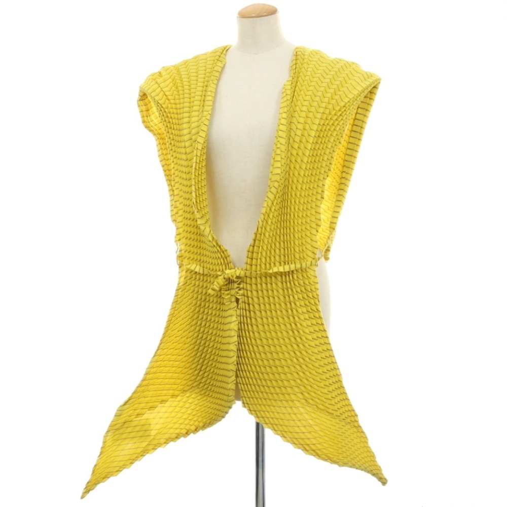 【SALE10%OFF/返品不可】【中古】イッセイミヤケ ISSEY MIYAKE 2025年秋冬 ジェネリックストライプ 筋目工業 より良い 黄色【大きさ書きあらわすなし（L位）】【S/S】【物質の状態位置づけるC】【レディース】