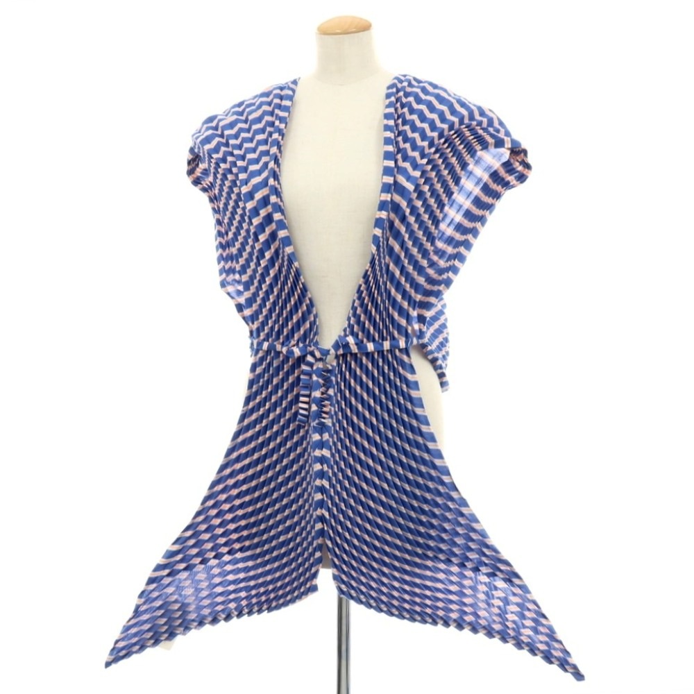 【SALE10%OFF/返品不可】【中古】イッセイミヤケ ISSEY MIYAKE 2025年秋冬 ジェネリックストライプ 筋目産業 より良い 青碧【大いさ書きあらわすなし（L位）】【S/S】【物質の状態序列付けるA】【レディース】